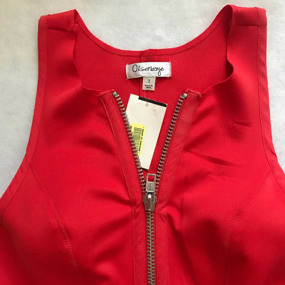 New Hot Sexy Red Scuba Dress - Picture 7 of 7